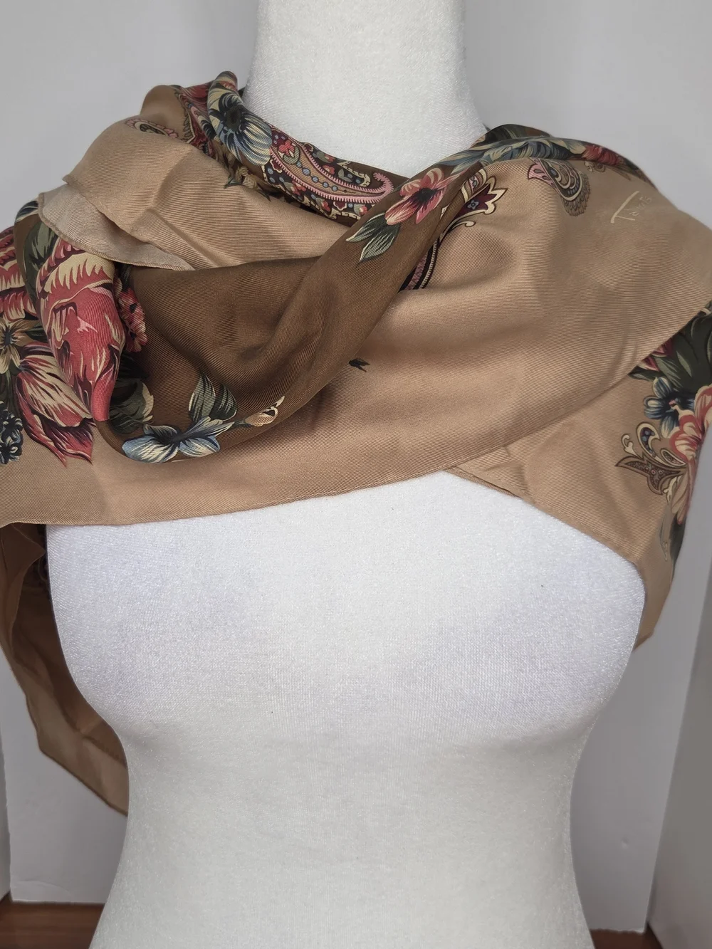 VTG Talbots Silk Square Scarf 36